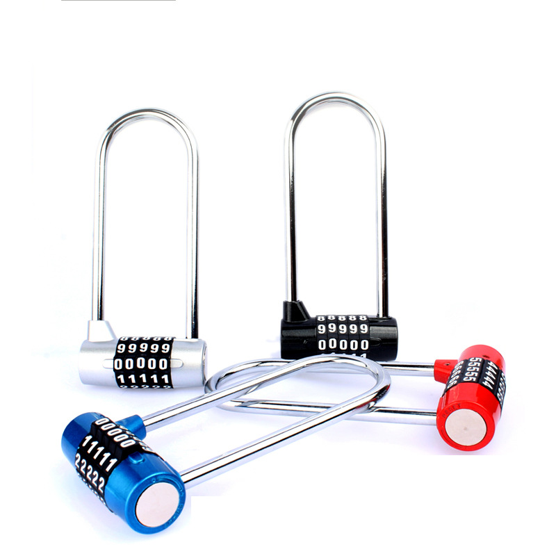 Long beam code lock 5-digit code cabinet door lock children's safety shoe cabinet bookcase handle lock extended lock hook padlock