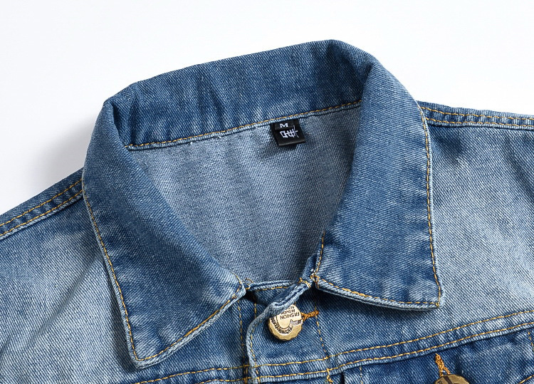 Large Size Korean Style Trendy Locomotive Men's Denim Vest Light Blue Vest