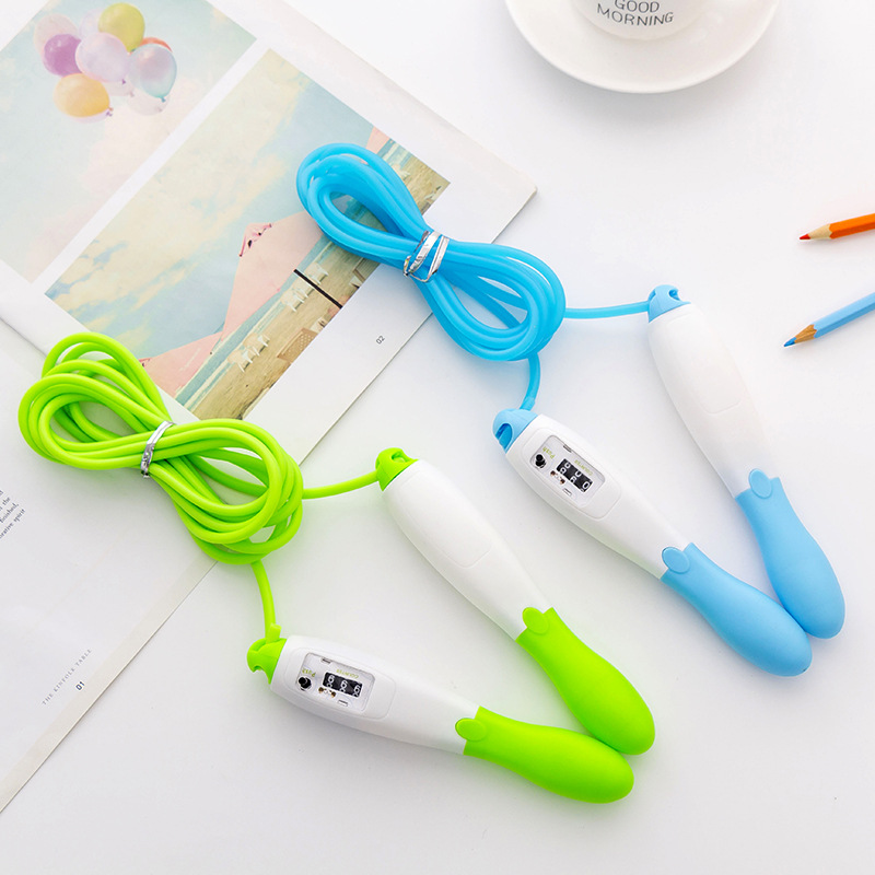 Factory direct student training special rope skipping adjustable frosted rubber rope skipping fitness sports counting rope skipping