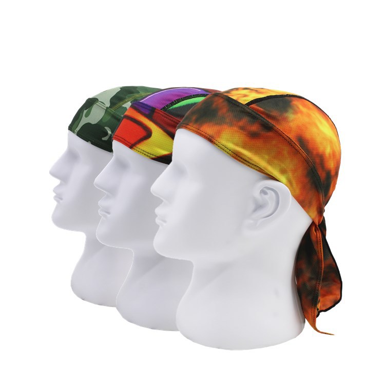 Sports Soft Equipment Cycling Outdoor Sports Hat Turban Breathable Quick-drying Sun Protection Pirate Hat Printed Small Hat Headgear