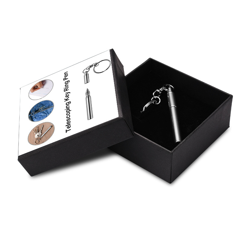 Stainless Steel Retractable Pen Portable Ballpoint Pen Mini Keychain Creative Gift Set Amazon
