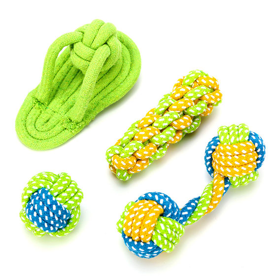 Factory spot new pet toy combination set pet cotton rope toy dog toy bite resistant dog toy