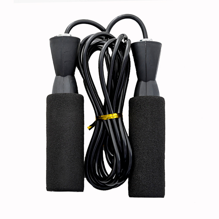 H542 student fitness jump rope plastic training jump rope bearing handle jump rope PVC rope test jump rope