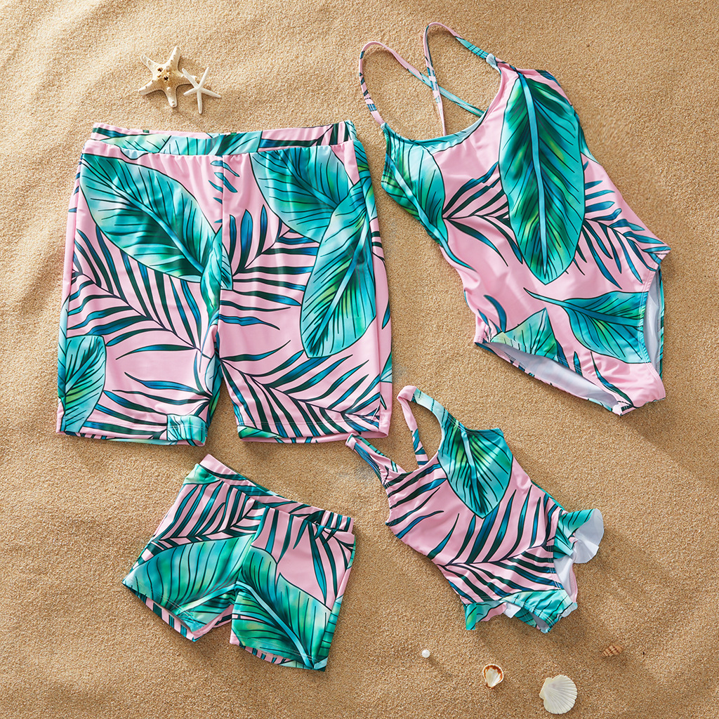 Cross-border explosions 2019 Europe and the United States bikini swimsuit a generation of mother-daughter father-son swimsuit parent-child family four-piece set
