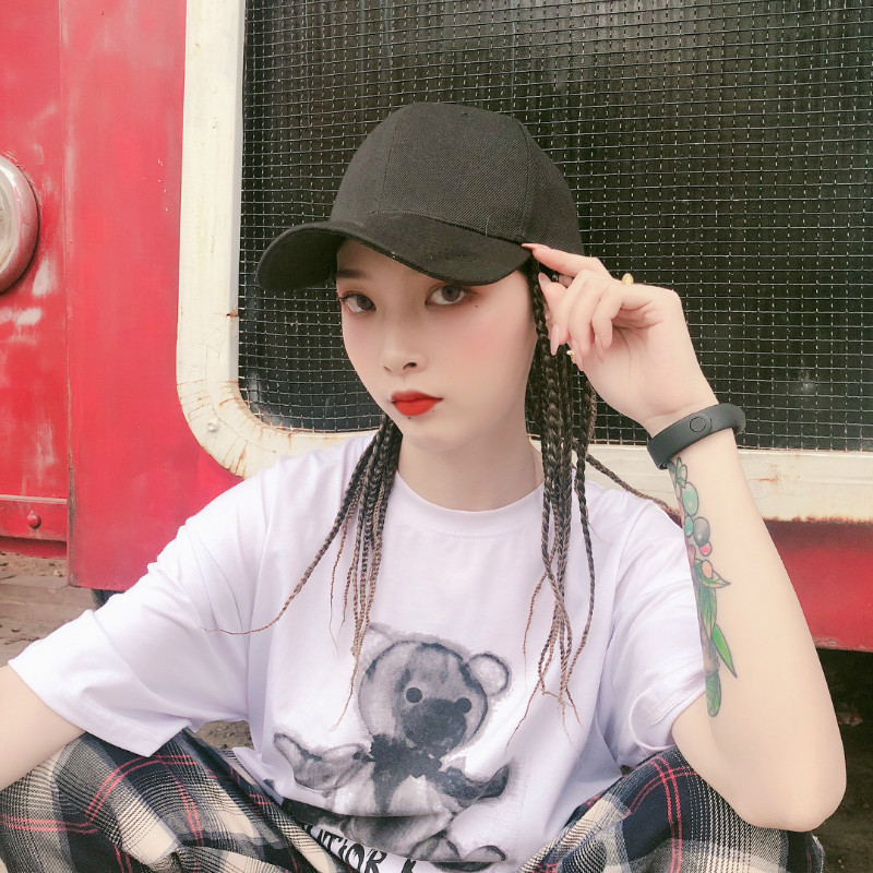 Paryk Beskidt Fletning Hat Paryk Heldel Dame Tretråds Fletning Personlighedskasket Heldel Hiphop Herre- og Damemode Hiphop Kasket_voghion.com