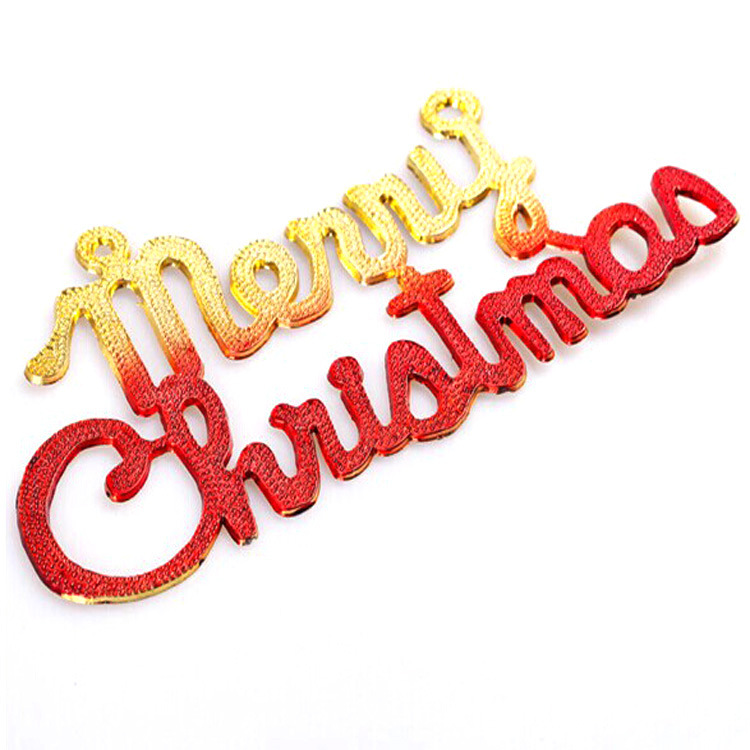 Christmas lowercase English letter card cake decoration baking card accessories Christmas tree Christmas hat cake decorations