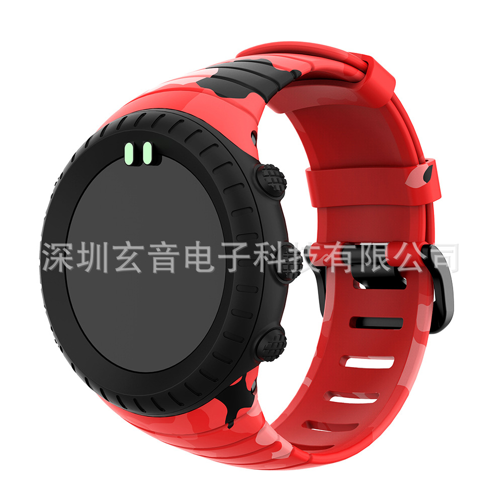 適用頌拓SUUNTO Core核心系列印花TPU錶帶 松拓核心硅膠手錶帶