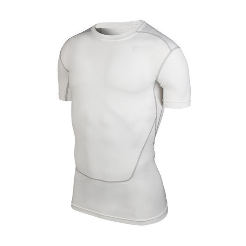 Men's Short-sleeved Sports Tights Fitness Clothes Summer Running Basketball Clothes Training Clothes High-elastic Short-sleeved Quick-drying T-shirt