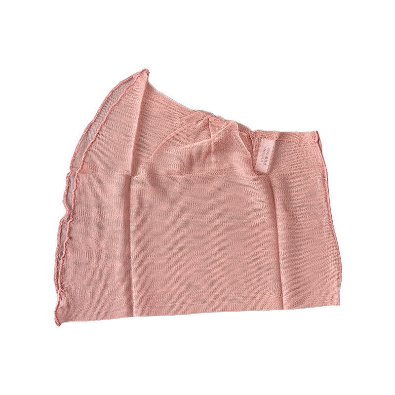Solid Color Scarf 100 Mulberry Silk Fake Collar Scarf Spring Summer Autumn Sunscreen Women's Mesh Sunscreen Silk Scarf