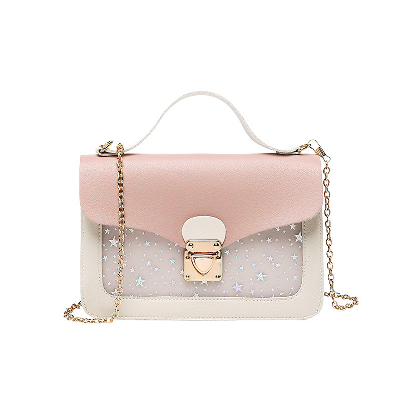Korean version of sequins Star Printing shoulder mobile phone bag foreign trade wholesale 2022 summer bag cover lock mobile phone small square bag