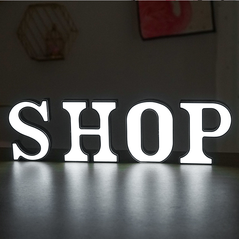 2022 cross-border new led English letter Light Box digital modeling light confession props decorative light wedding party