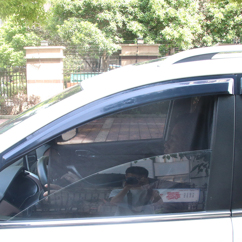 Car sunshade magnet non-automatic retractable car sunscreen insulation board front windshield side curtain shading mesh