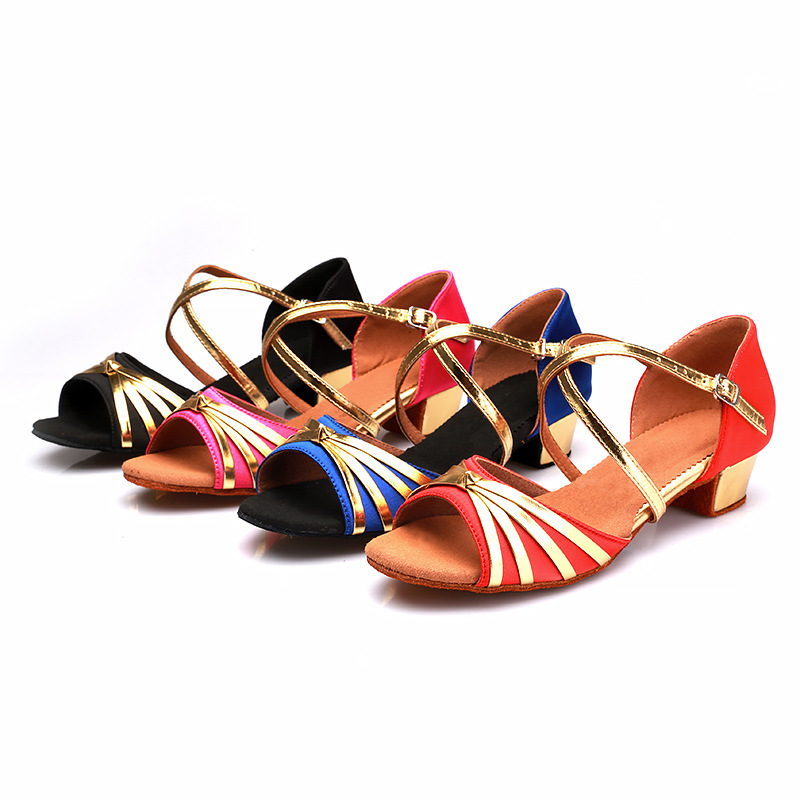Factory Direct sales Jinge Li Girls' Latin dance shoes children's spring and summer soft bottom practice dance shoes Children's Latin shoes