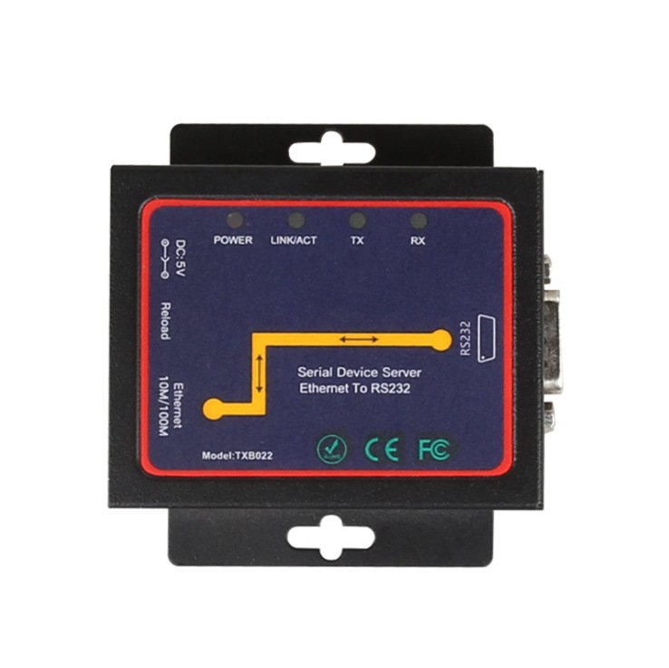 TXIC RS232 serial port server RS232 to Ethernet port TCP/IP networking communication equipment belt management