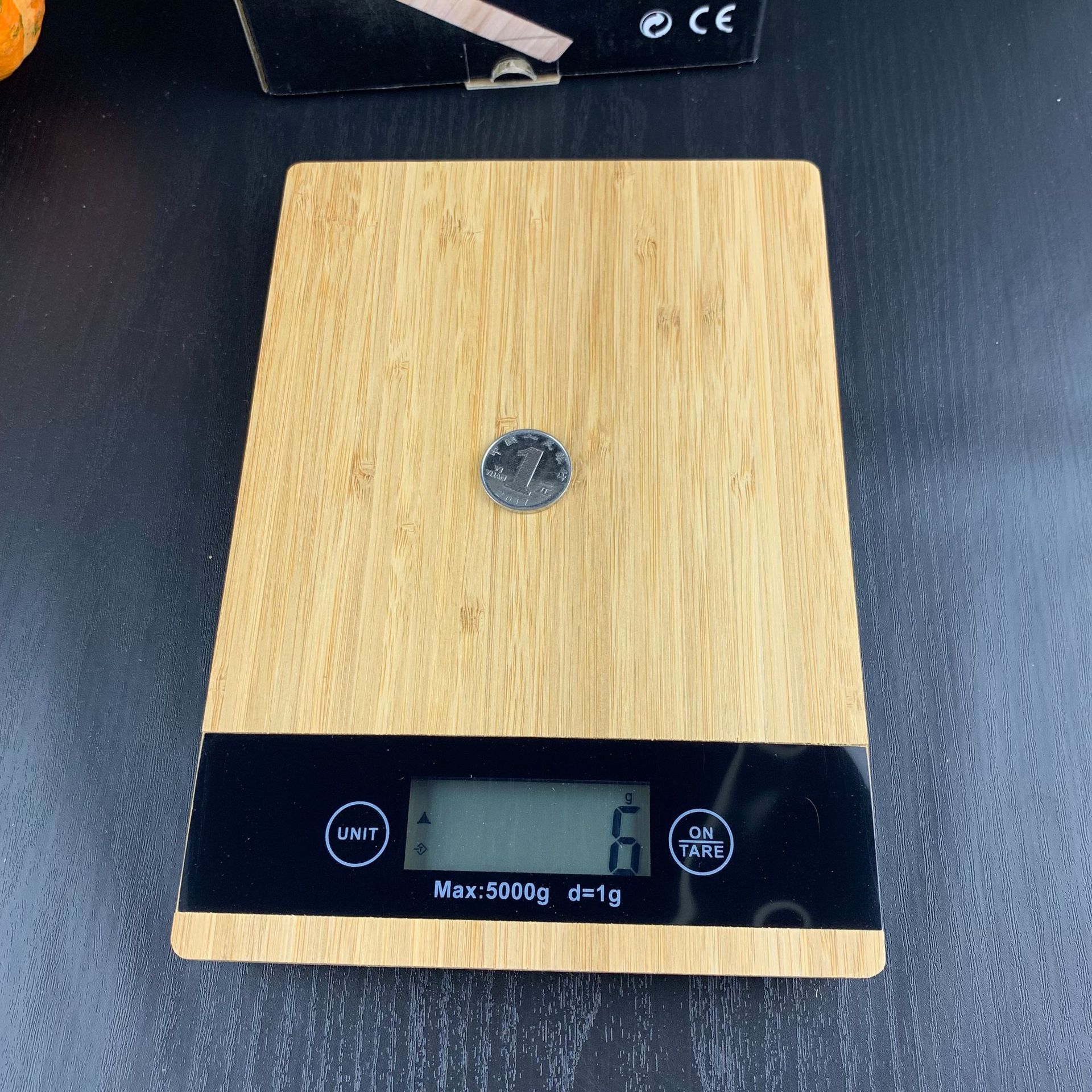 Bamboo panel kitchen scale electronic kitchen scale household kitchen scale flat scale 5KG