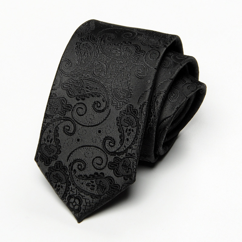 Korean tie men's formal business casual wedding narrow tie 6cm paisley cashew pattern factory wholesale