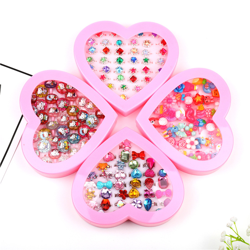 Factory direct Korean version of Yiwu jewelry children's resin ring toy girl jewelry kindergarten small gift wholesale