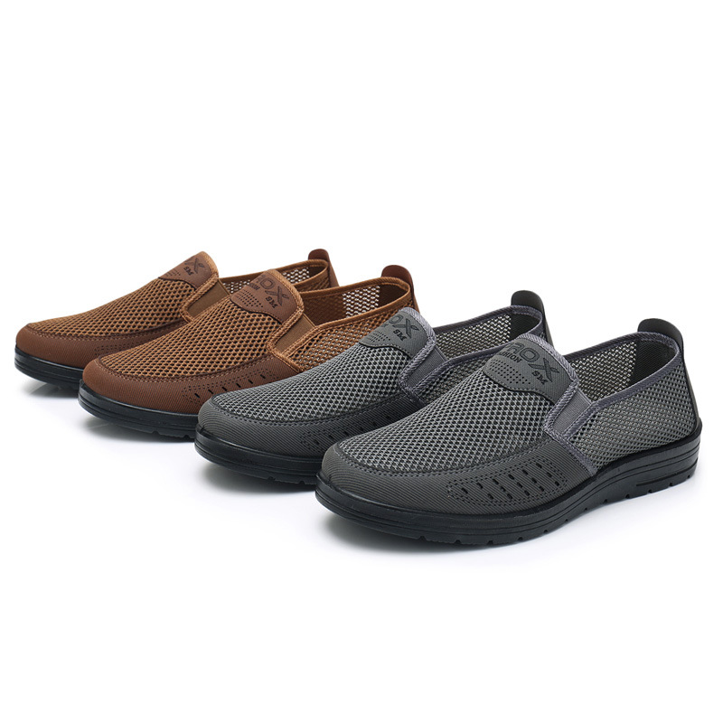 Old Beijing cloth shoes summer men's net shoes breathable net surface middle-aged and elderly dad casual shoes soft bottom non-slip a generation of hair