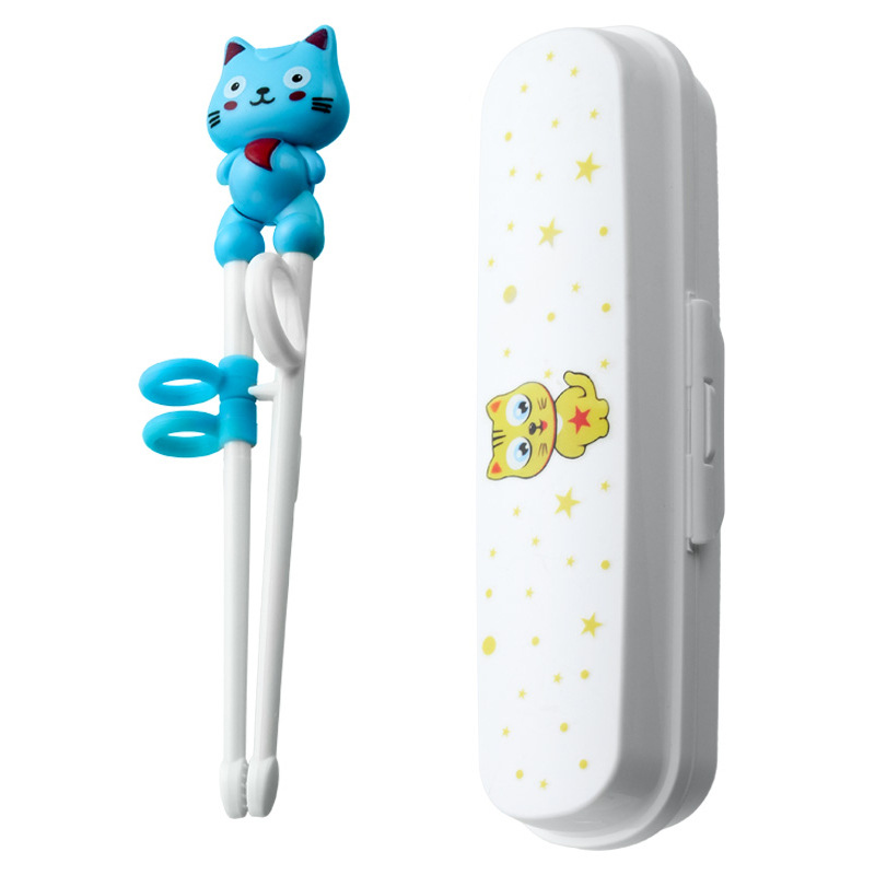 Children's Chopsticks Training Children's Baby Eating Supplementary Food Feeding Auxiliary Chopsticks Creative Cartoon Practice Chopsticks Portable Learning Chopsticks