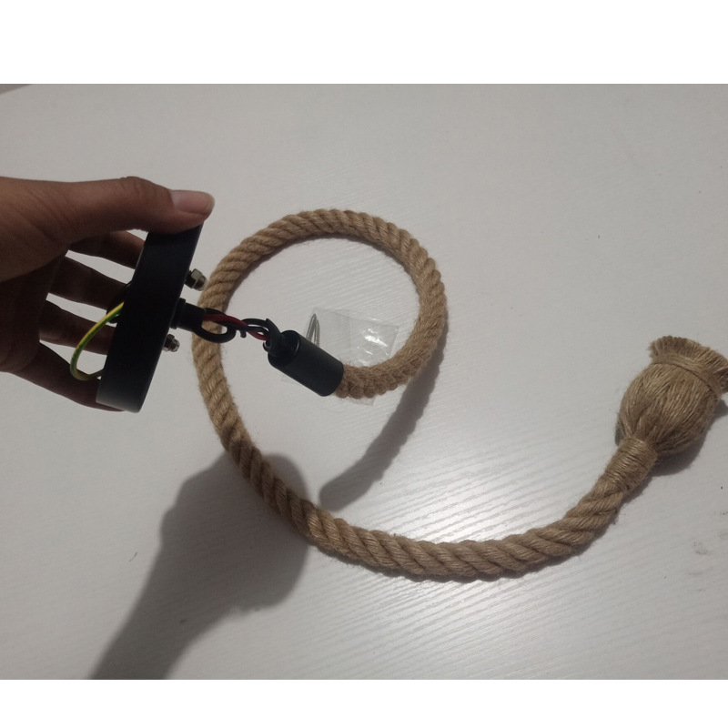 DIY лампа из пеньковой веревки ретро люстра из пеньковой веревки декоративная люстра креативная лампа из пеньковой веревки мульти-головная лампа для рукоделия