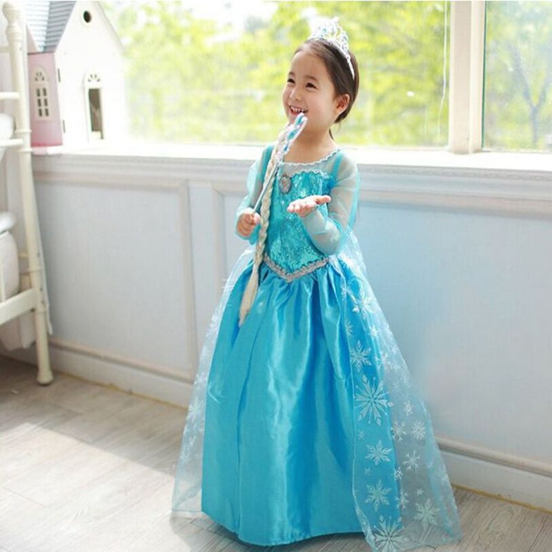Frozen Princess Dress Aisha Aisha Skirt Long Dress Aisha Queen Clothes Children's Dress Girls Dress