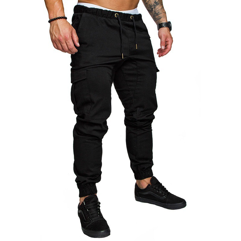 2019 Foreign Trade wish Amazon Men's Casual Workwear Multi-Pocket Pants Sports Youth Men's Ankle Pants