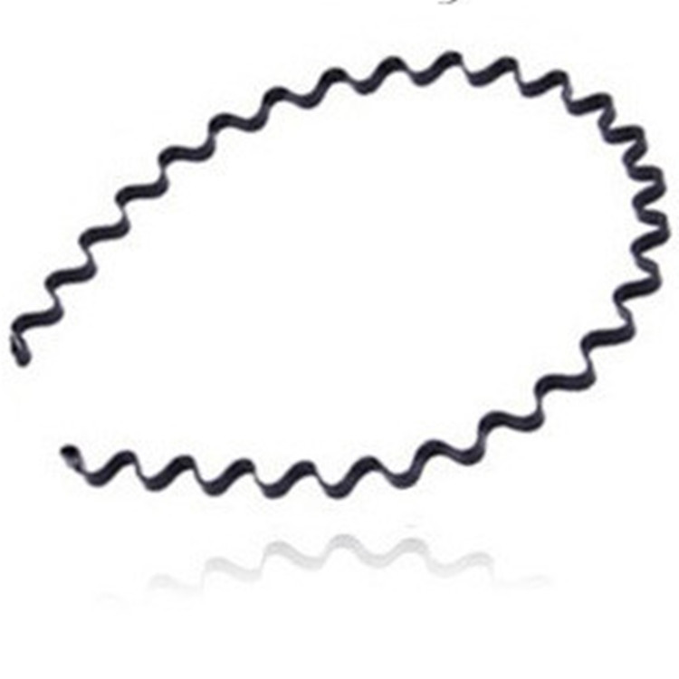 Headdress new jewelry Korean sweet black wave instant noodles iron headband wholesale