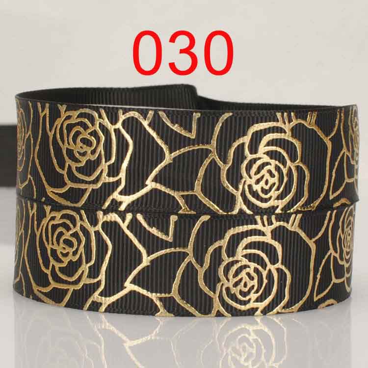 European pattern rose bronzing Ribbon gift packaging baking ribbon DIY hair accessories accessories 22mm