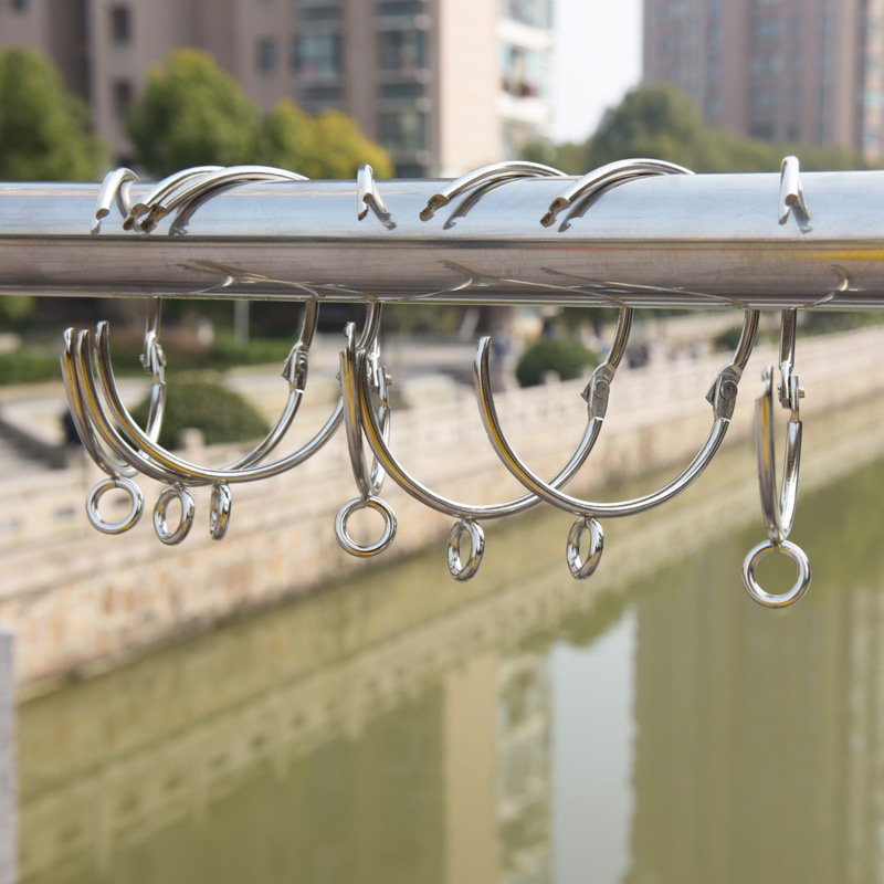 Wholesale clip ring open ring book ring curtain ring metal curtain ring open Roman ring Roman ring curtain accessories
