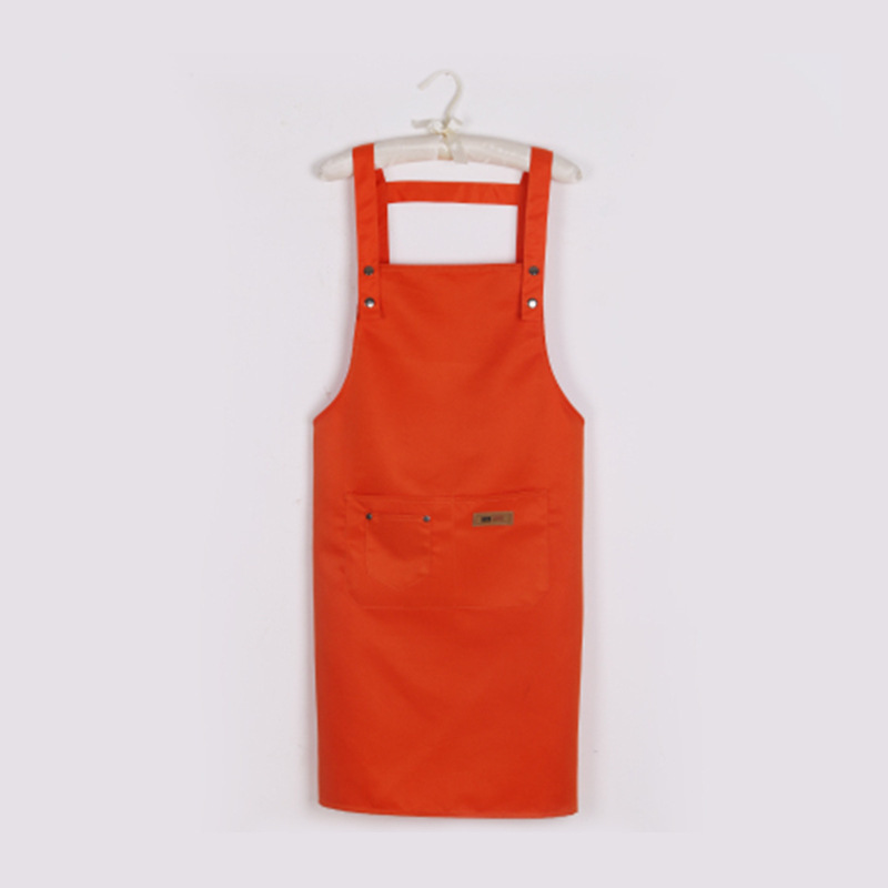 Kitchen waterproof oil-proof apron printed logo men's and women's restaurant chef milk tea shop work clothes men's coverall adult waist