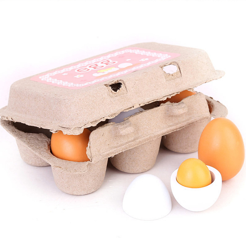 シミュレーション玩具卵鴨卵組6匹の箱入り児童ままごと木製玩具egg卸売りメーカー直販