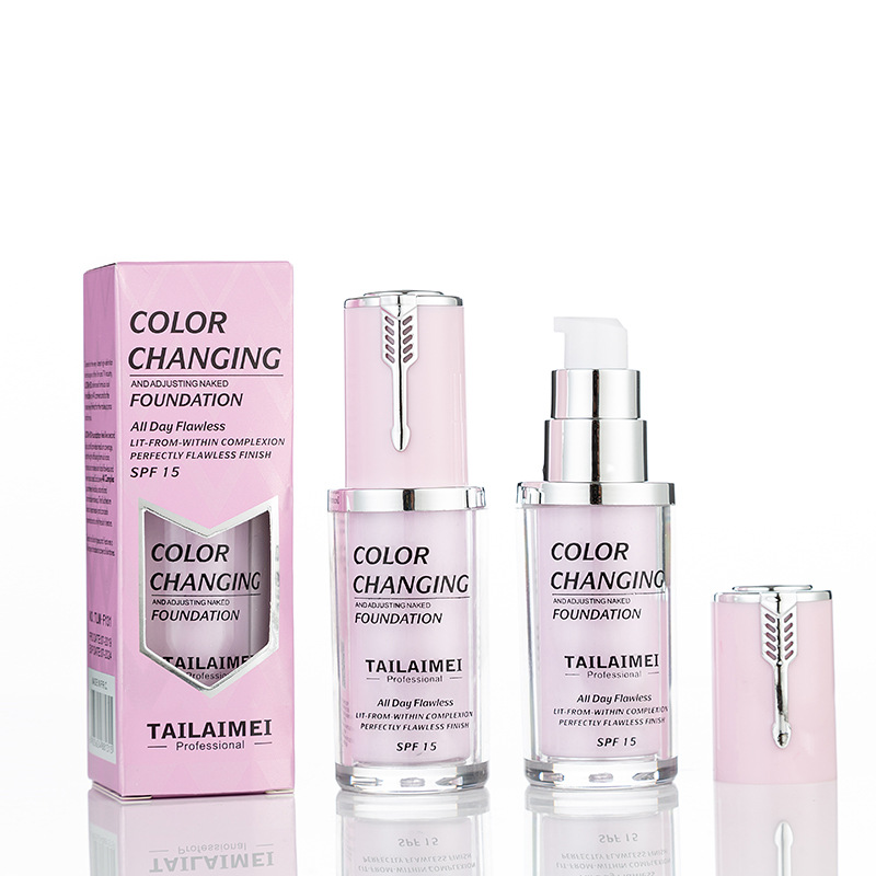 Taleme TLM White Green purple temperature change foundation brightening concealer high light lasting not easy to fade classic domestic products