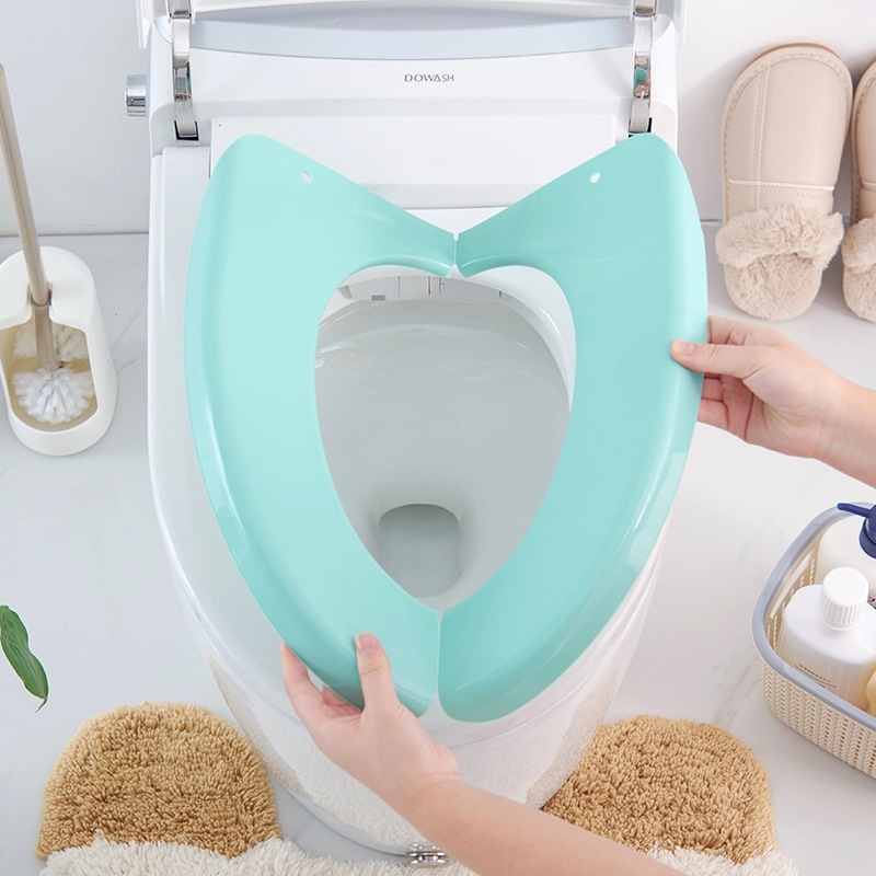 Adult toilet mat PP plastic foldable portable shared room sanitary washing toilet cover public toilet