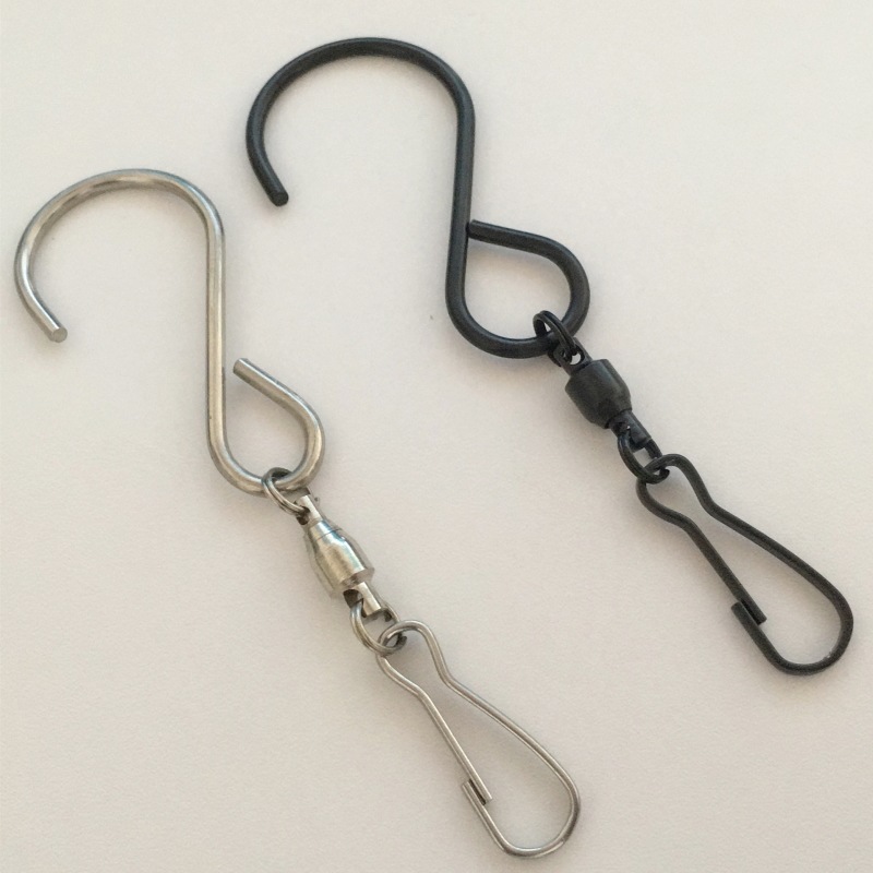 Factory direct S-type rotating bearing hook wind spin tail rotating hook Billboard wind chime hook stainless steel