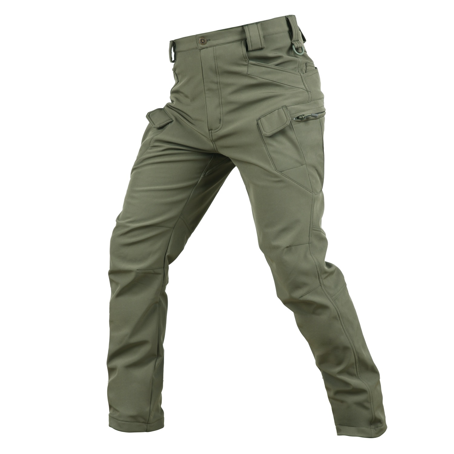 Factory direct sale soft shell camouflage charge pants plus velvet padded warm pants men's winter consul IX7 tactical pants