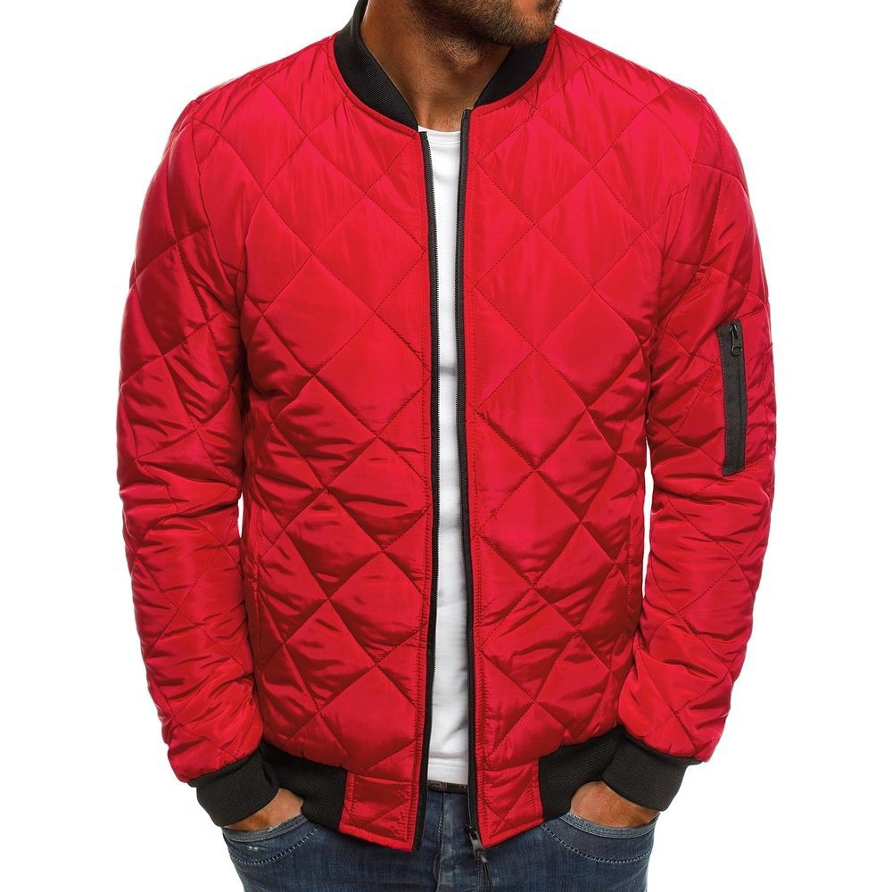 Cross-border 2019 autumn and winter new men's cotton-padded jacket youth stand collar color casual warm cotton jacket tide