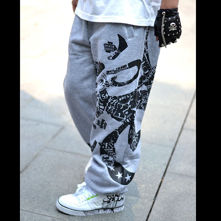 [K1503 European and American men's hip-hop hip-hop pants large size fashion pants large size pants loose