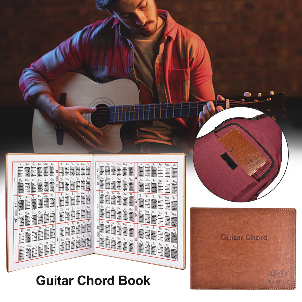 Muspor folk/Classical guitar/electric guitar chord book Portable 6-string guitar chord Atlas