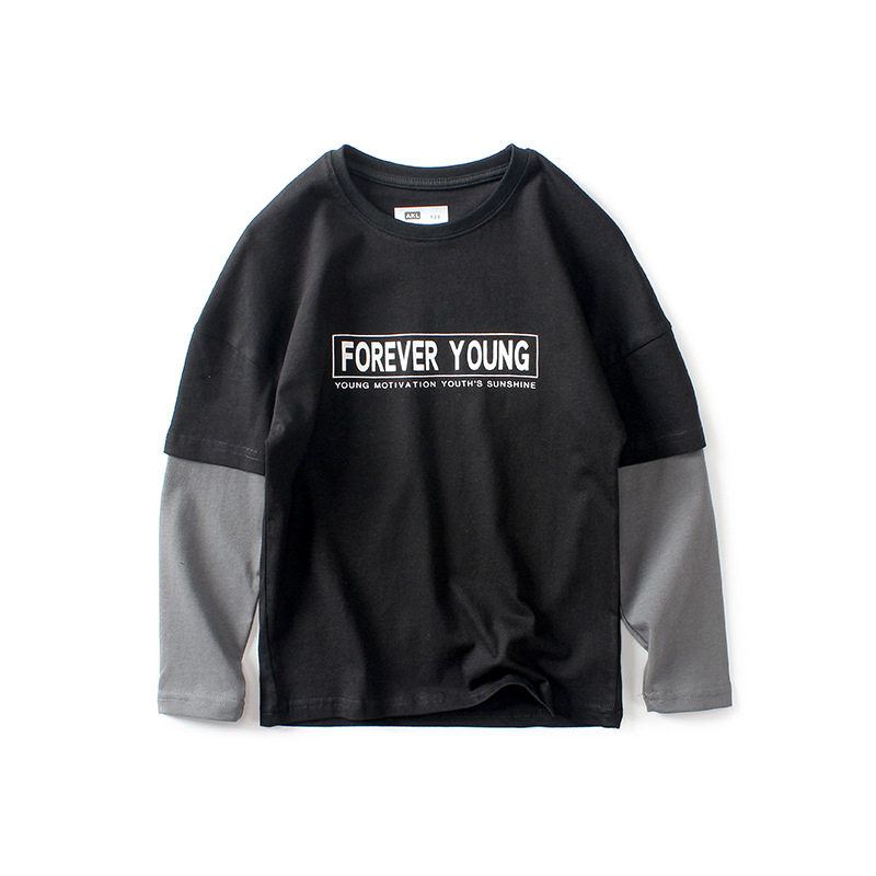 Spring 2025 Korean children's clothing new children's long sleeve T-shirt big children's cotton top boy's base shirt generation hair