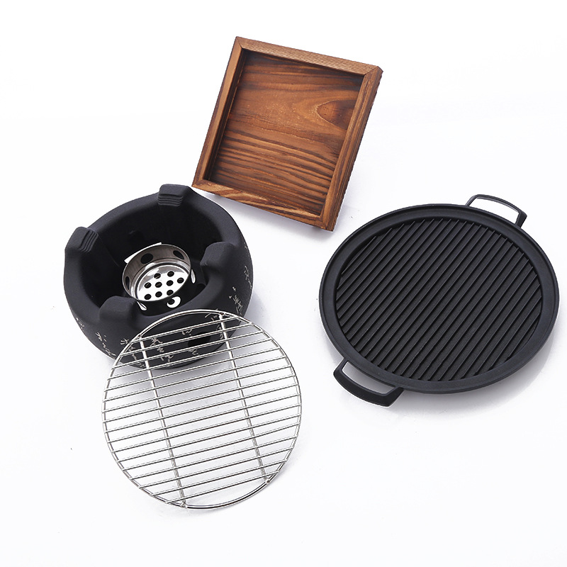 Creative tea-making stove, Japanese-style cooking charcoal stove, barbecue stove, alcohol stove, small oven, barbecue stove, charcoal stove