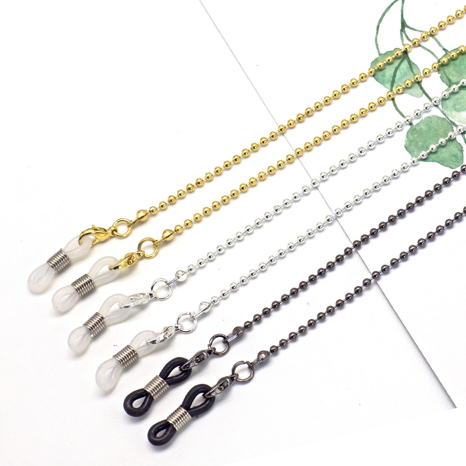 Glasses chain metal hanging chain sunglasses chain halter female personality hanging chain glasses rope glasses chain bead chain
