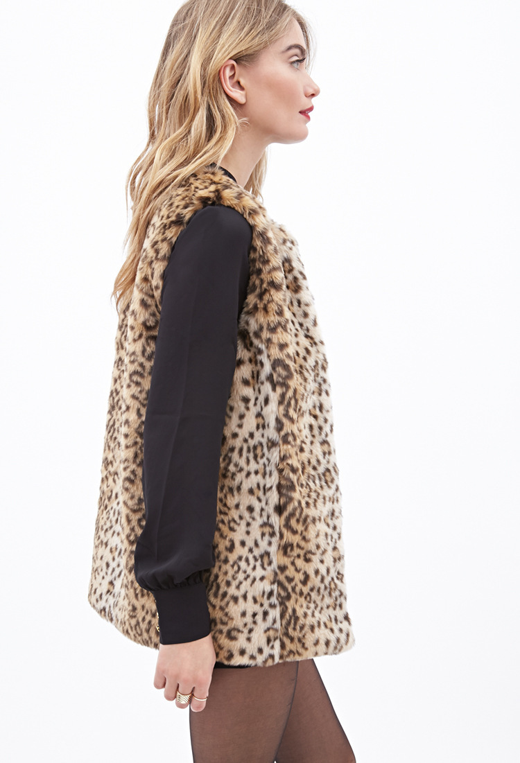 2023 Women's leopard-print faux fur coat AliExpress cross-border faux rabbit fur fashion wild leopard-print fur waistcoat