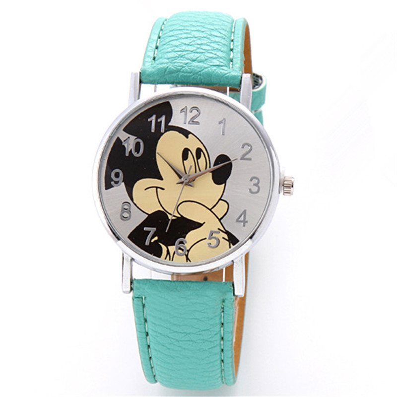 Children's Watch Boys Girls Cartoon Mickey Casual Belt Cute Mickey Mouse Anime Quartz Electronic Children's Watch