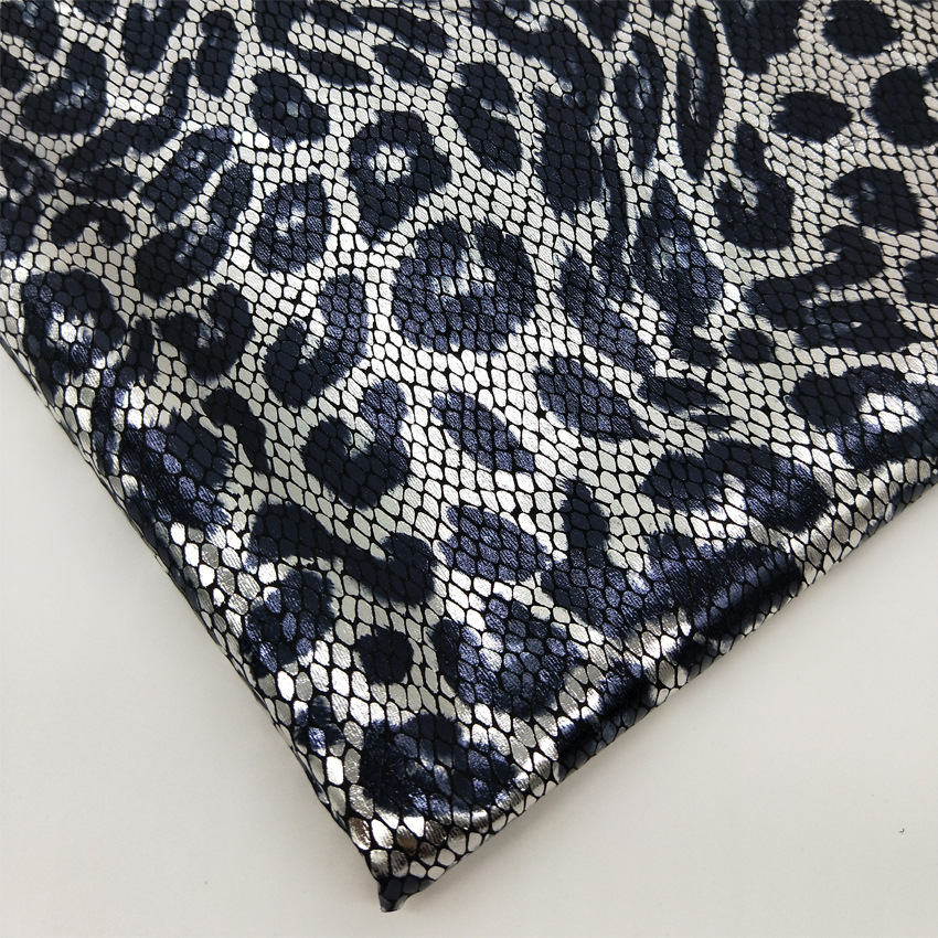 Spot wholesale four-sided bullet classic leopard bronzing fabric spandex knitted snake Tiger stretch clothing fabric