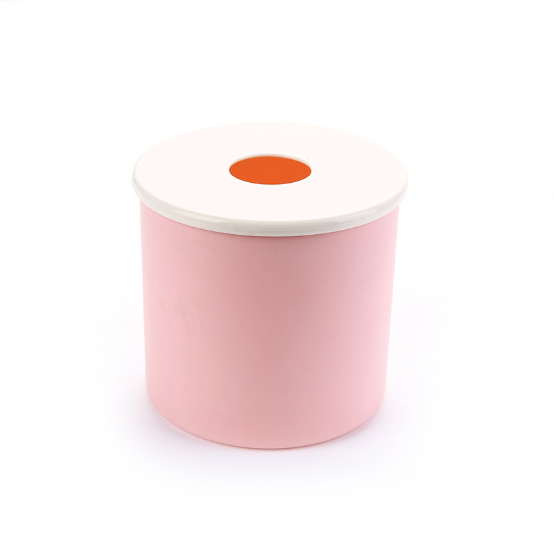 Creative Household Plastic Round Roll Paper Tube Office Desk Tissue Tissue Storage Paper Box Printable Logo