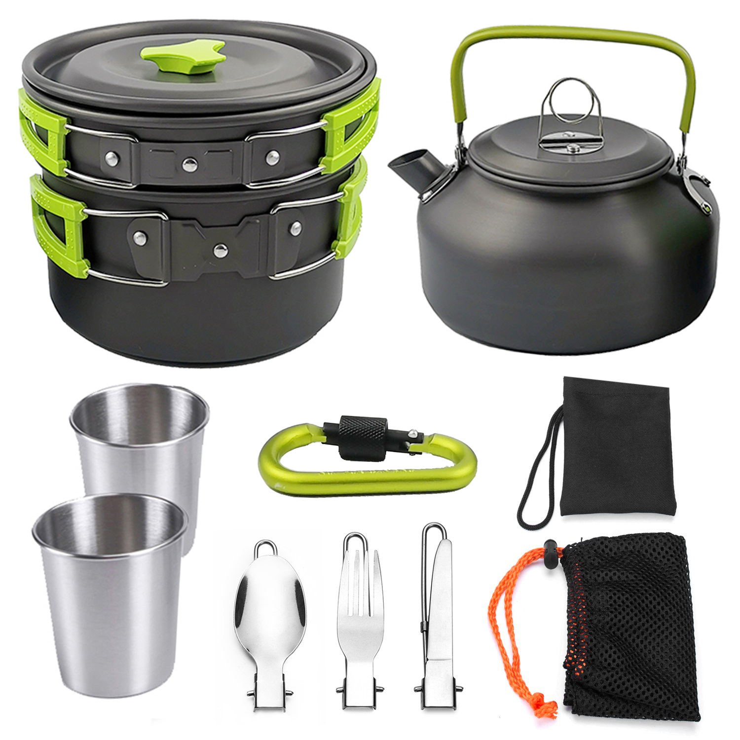 Outdoor Products Amazon Hot Selling Portable Folding Pot Camping Set Pot Outdoor Kettle Small Teapot Set