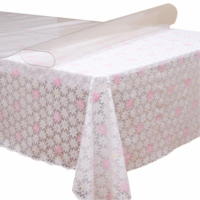 Factory Direct pvc tablecloth lace new tablecloth waterproof anti-scald oil-proof home hotel wholesale and retail