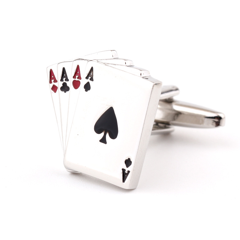 Gemelli da uomo in stile poker, gemelli francesi, gemelli da camicia, gemelli da camicia_voghion.com