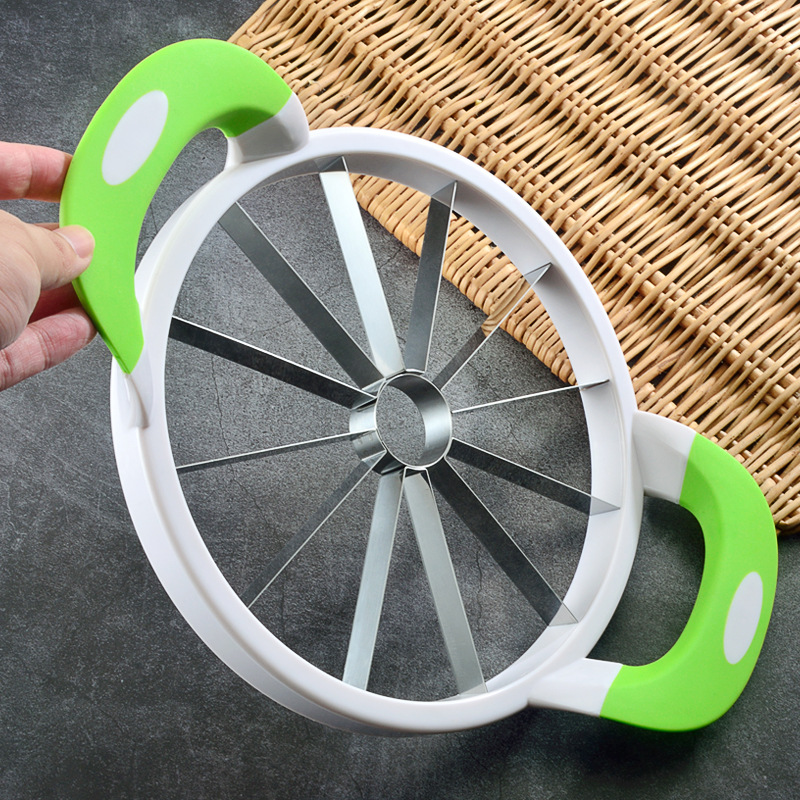 New Large Watermelon Cutting Tool Large Stainless Steel Hami Melon Splitter Core Slicer