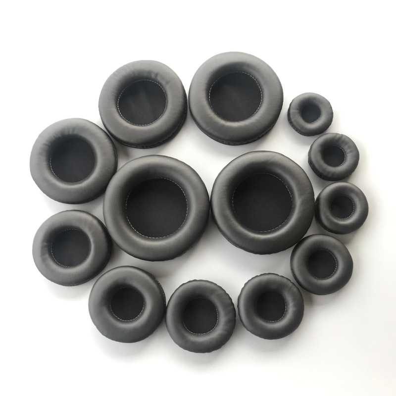 Round Diameter 45-110mm Headphone Cover 55 65 70 75 80 90 100 Leather Cover Sponge Cover Earmuff Cotton